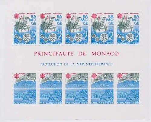 1975 EUROPA CEPT Monaco Blatt Natur und Umwelt postfrisch **