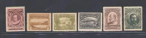 1911 Neufundland, Stanley Gibbons n. 111/16, MH*