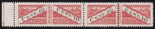 1945 SAN MARINO, Postpakete Nr. 19i 10 Cent. orange und schwarz MNH/**