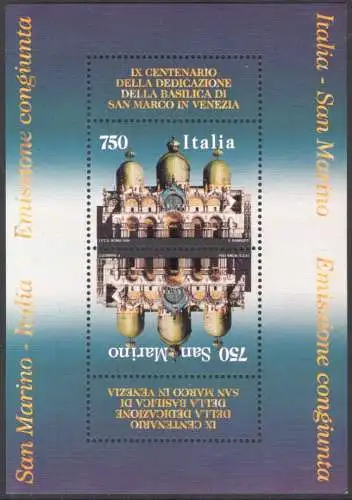 1994 Italien - Republik, Markusdom - Blatt Nr. 17 - postfrisch **