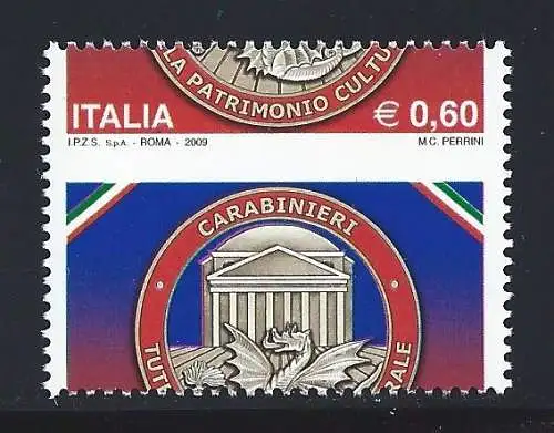 2009 Italien - Republik, Einheitsnr. 3135Ba MNH** stark verschobene horizontale Verzahnung