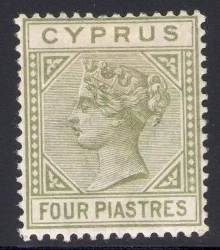 1892 ZYPERN, SG 35 4 Platten olivgrau - MLH*