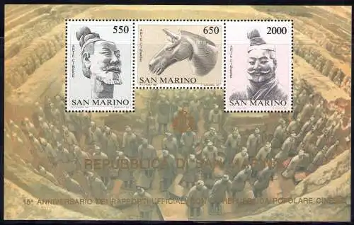 1986 San Marino Arte Cinese Bf 41 MNH **