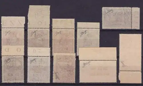 1943 Ägäis Deutsche Besetzung, Nr. 118/125 + Ex. 3/4 Serie mit 10 Werten MNH/** Zertifikat Blond