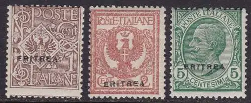 1924 ERITREA, Nr. 77/79 3 Werte postfrisch/**