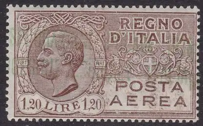 1926-28 Italien - Königreich, Luftpost Nr. 5 MNH / ** PRIVATE ÜBERDRUCKE IN SCHWARZ UND GRÜN