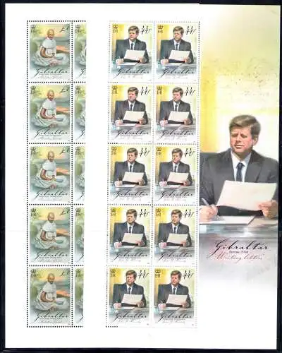 2008 EUROPA CEPT Gibraltar, 4 Kleinblätter mit 10 Werten, postfrisch **