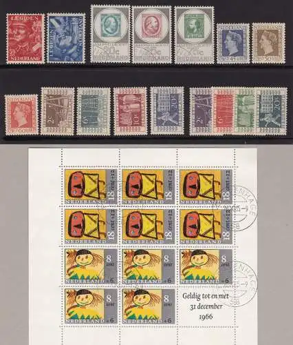 1942-67 HOLLAND - 13 Werte MLH/* + Nr. 852/854 GEBRAUCHT + BF 3 GEBRAUCHT