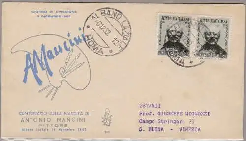 1952 REPUBLIK - Antonio Mancini Nr. 703 VENEDIG NICHT GEREIST