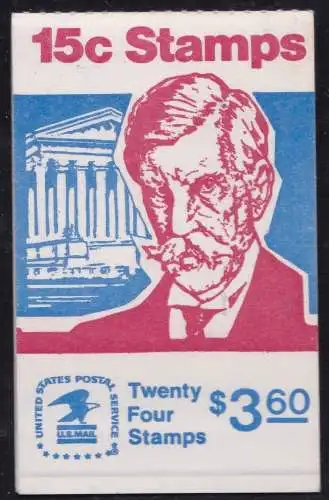 1978 USA - BOOKLET Nr. 124 $3,60 roter und blauer Text MNH / **