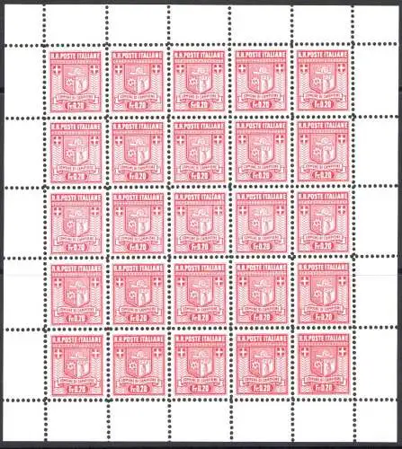 1944 Champion, Autonome Ausgabe, Nr. 1a/5a dentellati 11 1/2 MNH**