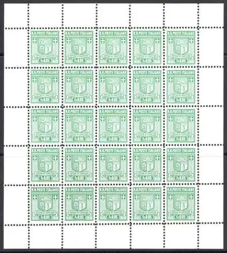 1944 Champion, Autonome Ausgabe, Nr. 1a/5a dentellati 11 1/2 MNH**