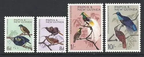 1964-65 PAPUA NEUGUINEA - Vögel, Yvert Nr. 62/72 Brüche - postfrisch**