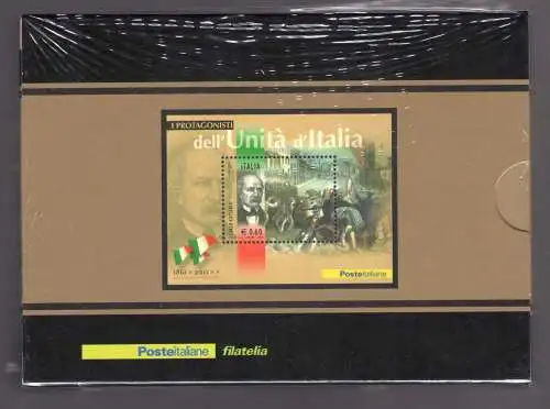 2011 Italien, Silberblätter 150 Jahre Einheit Italien, postfrisch **