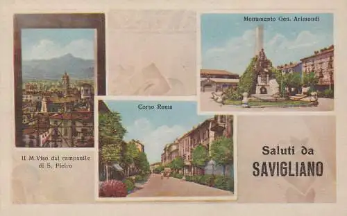 1944 Italienische Sozialrepublik - Postkarte aus Savigliano signiert Raybaudi