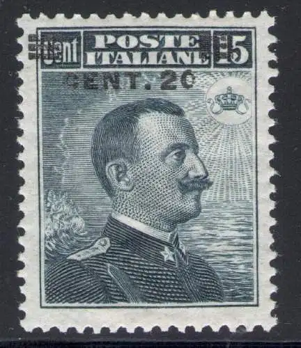 1916 Italien - Nr. 106 - Michetti 20 Cent auf 15 Cent - postfrisch ** dezente Zentrierung