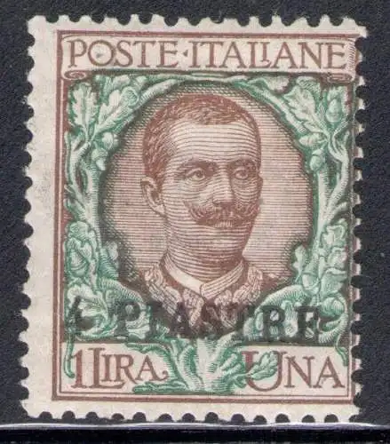 1908 Levante, Konstantinopel, 4 Platten auf 1 L grünbraun, Nr. 13 - MLH*