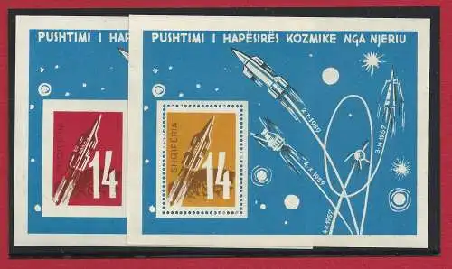 1962 ALBANIEN, BF 9/10 Weltraumforschung postfrisch **