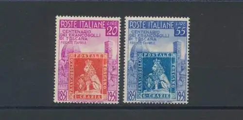 1951 Italien - Republik, Großherzogtum Toskana, 2 Werte, Nr. 653/54, postfrisch**