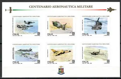 2023 Italien, kompletter Jahrgang, 94 Werte + 6 Zettel - KEINE BF Aeronautica, postfrisch **