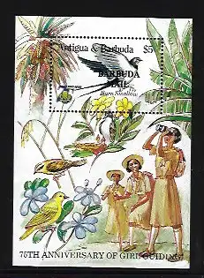 1986 Barbuda, Scouts - Yvert Foglietto Nr. 96 - postfrisch **