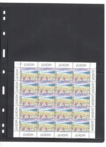 1999 EUROPA CEPT Bosnien Herzegowien Kroatien 1 Kleinbogen mit 20 Werten postfrisch **