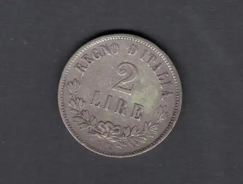 1863 Vittorio Emanuele II - 2 Lire Silber - BB