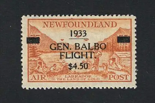 1933 TERRANOVA - NEWFOUNDLAND - SG # 235 - Balbo - MH*