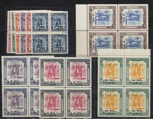 1951 LIBYEN Ausgabe für TRIPOLITANIEN, Nr. 24/33 Cavaliere senussita MNH/*...