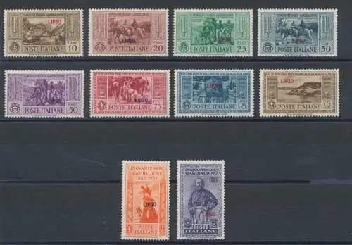 1932 Ägäis, Lipso, Garibaldi, n. 17/26, 10 Werte, postfrisch**