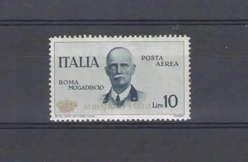 1934 Königreich Italien - Flugdienst - 10 Lire Schiefer Coroncina - MNH ** Zertifikat Diena