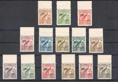 1931 Neuguinea, Stanley Gibbons Nr. 163-76 - überdruckt - komplette Serie mit 14 Werten - MNH** - Alle hohen Bogenrand