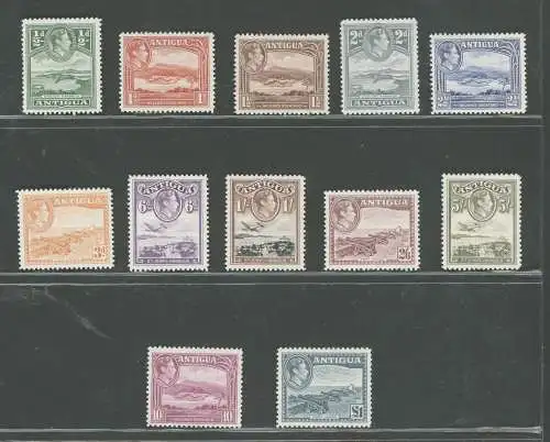 1938 ANTIK, Stanley Gibbons Nr. 98/109, Bildnis im Rahmen von Georg VI., 12 Werte - MH* / MNH**