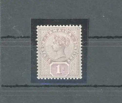 1889-91 JAMAIKA - Queen Victoria - Stanley Gibbons Nr. 27 - 1d. lila und lila - Wasserzeichen Krone CA - POSTFRISCH**