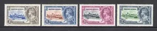 1935 BRITISH GUIANA - Stanley Gibbons Nr. 301-04, Silver Jubilee - 4 Werte - MH*