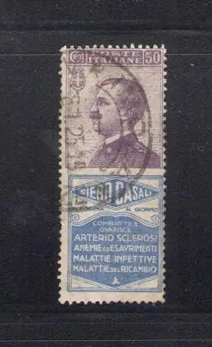 1924 Italien - Königreich, Werbung Nr. 15, 50 Cent Überseeviolett Sero Casali, gebraucht