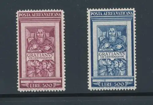 1951 Vatikan, Luftpost, Monaco Graziano, postfrisch ** Zertifikat Diena