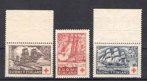 1937 Finnland - Nr. 189-91, Schiffe - 3 Werte - postfrisch **