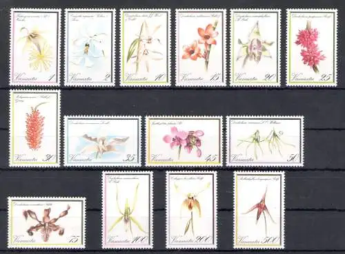 1982 Vanuatu, Blumen - Nr. 643/56 - 14 Werte - postfrisch **