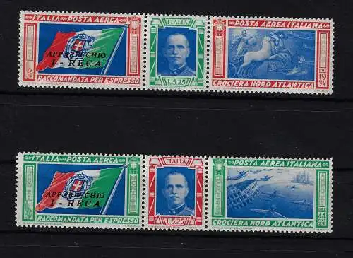 1933 Italien - Königreich, Luftpost, Nr. 51Q/52Q - Tripttici Reca - MNH **