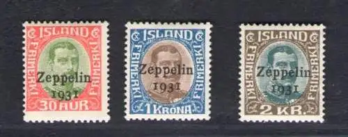 1931 Island, Luftpost Nr. 9/11 - Zeppelin - MNH**