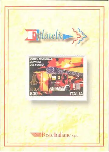 1999 Italien - Republik, Folder - Feuerwehr Nr. 2, postfrisch **