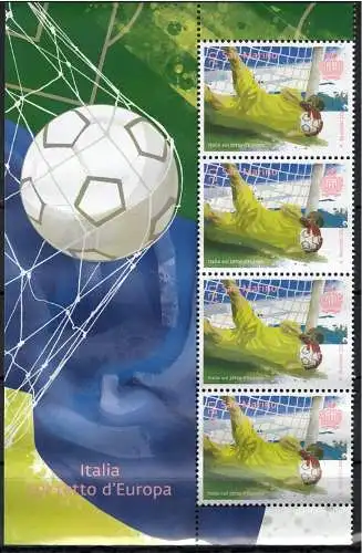 2021 San Marino, Figurierter Eckblock Italien Europameister # 255 - MNH **