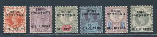 1892 Niger Coast Protectorate SG n. 1/6 British Protectorate Oil River, MH*