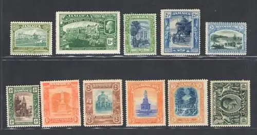 1919-21 JAMAIKA - Stanley Gibbons Nr. 78/89 - MH* ( Nr. 79 fehlt )