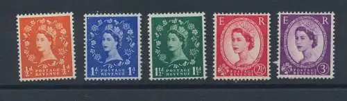 1958/59 GROSSBRITANNIEN - 343r/48r Reverse Filigran MNH **