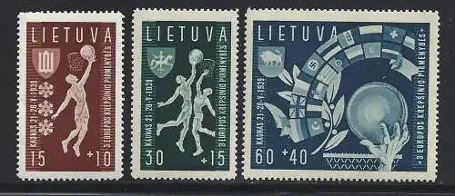 1939 Litauen - Nr. 370/372 3 Werte MLH/*