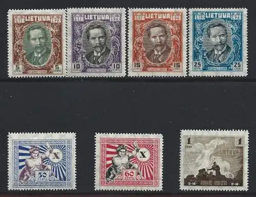 1928 Litauen - Nr. 277/283 7 Werte MLH/*