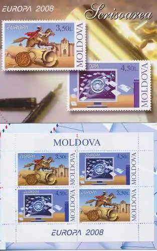 2008 EUROPA CEPT Moldawien/Moldawien Libretto La Lettera MNH **