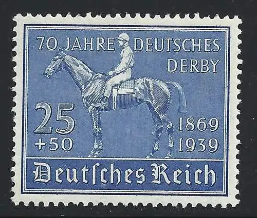 1939 Deutschland, Nr. 636 Hamburg Derby postfrisch / **